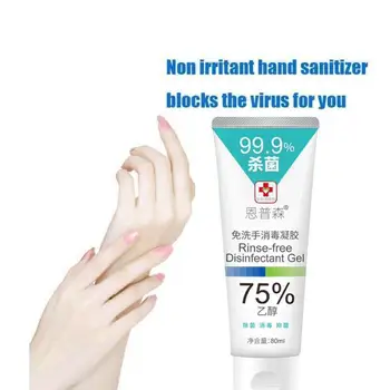 

80ml Rinse-free Hand Sanitizer 75% Alcohol Anti-bacteri Portable Hand Sanitizer Disposable No Clean Waterless Clear Fluid