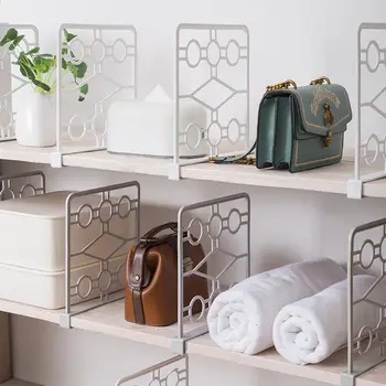 

Closet Shelf Wardrobe Partition Divider Shelves Clothes Storage Organizer Rack Bathroom Home Decor