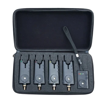 

NEW-Carp Fishing Wireless Bite Alarm Combo Receiver Angling Tackle With Bite Alerters