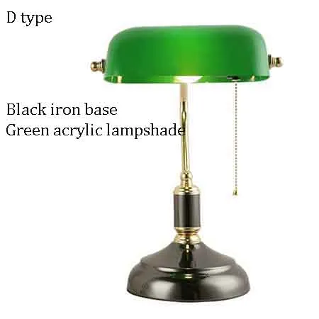 Bloedbad Boos worden Numeriek Artpad Retro Oude Vintage Groen Glas Lampenkap Bank Tafellamp 3 Kleur Base  Ijzer Bureaulamp Voor Studie Office Slaapkamer woonkamer - AliExpress Licht  & verlichting