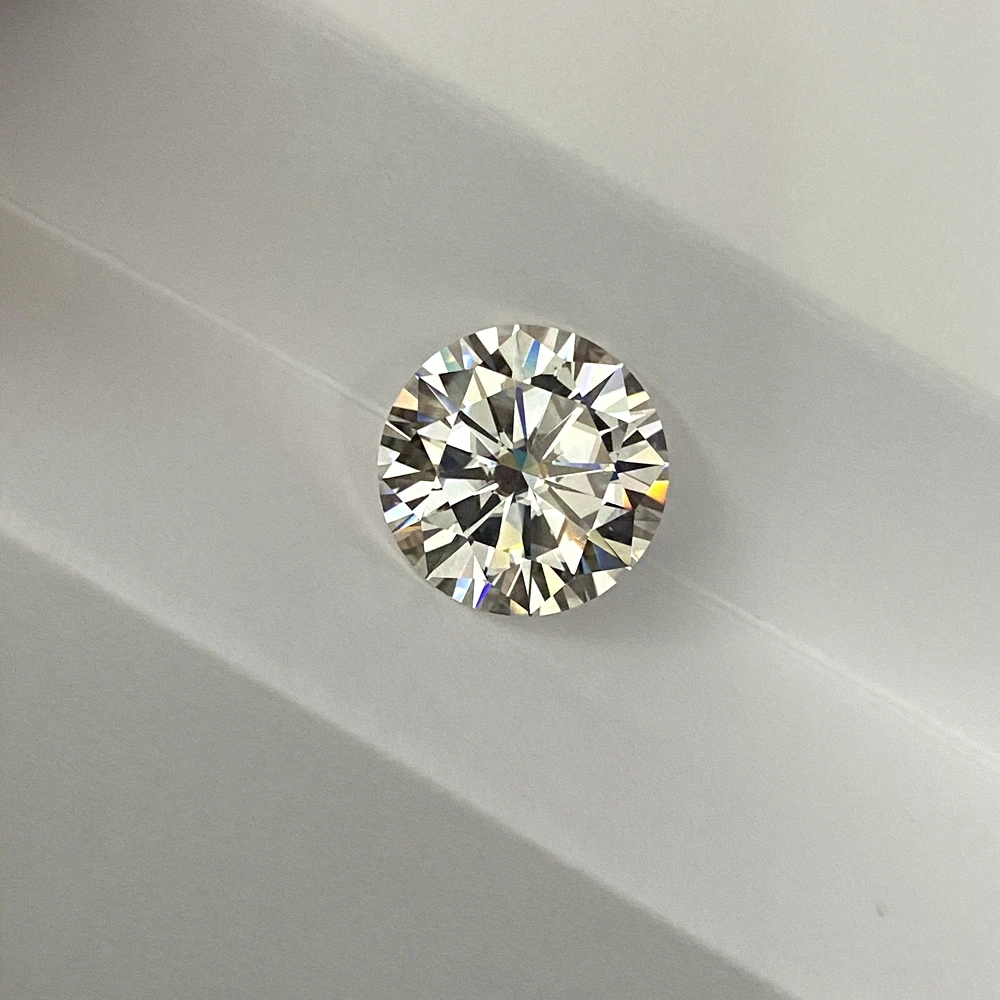 Meisidian 100% Diamond 2 Carat 8mm IJ VVS1 Excellent Cut Loose Moissanite Stone