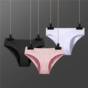 

Cotton Panties Girl Briefs Sexy Lingerie Breathable Solid Color Female Underwear 6 Colors M-XL Women Intimate Comfortable New