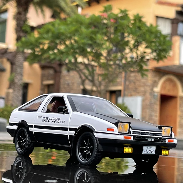 1:20 Movie Car INITIAL D Toyota AE86 Alloy Car Model Diecast & Toy Vehicles Metal Car Model Simulation Sound Light Kids Toy Gift 2
