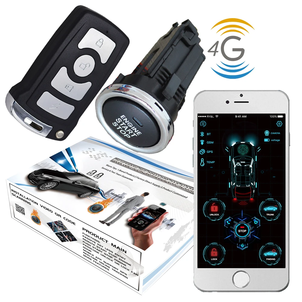 Cardot 4g gsm Pke Автозапуск удаленный запуск двигателя Смарт запуска двигателя gps Автомобильная сигнализация