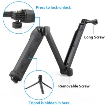 

for DJI OSMO Pocket Accessory Portable 3in1Foldable Tripod Extendable Monopod Pole Hand Grip Selfie Stick for GoPro Hero 4 5 6 7