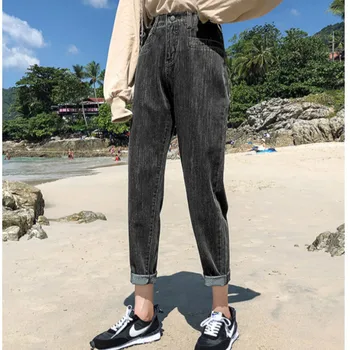 

Vintgae Blue Jeans Woman Plus Size Denim Pants Mujer High Waist Jean Femme Summer Spring 2020 Casual Jeans