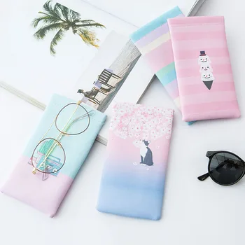 

1 pcs Travel Accessories Eyewear Protector Pouch Eye Glasses Bag PU Home Storage Tools Protable Faux Leather Sunglasses Case