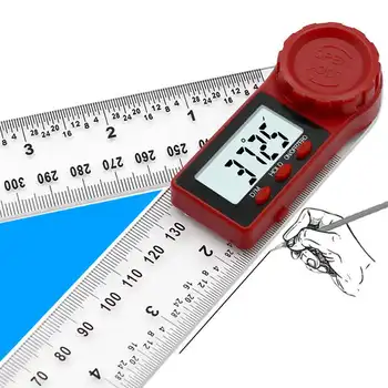 

2-in-1 Dingital Angle Ruler Digital Meter Inclinometer Angle Digital Ruler Electron Goniometer Protractor Measuring Tool 0-200mm