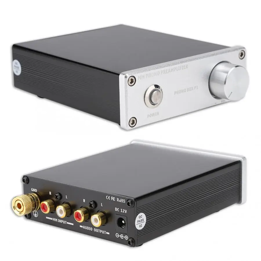 Позолоченный для RCA входного выхода PHONO BOX P1 мм усилитель проигрывателя записи 110-240V NJM2068M чипсет стабильная передача