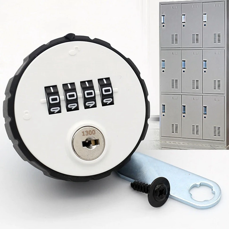 

Combination Cabinet Cam Lock 4 Digital Locker Round Mechanical Cam Lock Key Double Open Code Lock