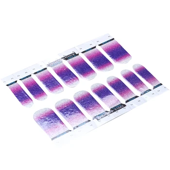 

New Fashion Glitter Nail Polish Strips Nail Polish Applique Apps Strips Nail Stickers Gradient Series Nail Sticker Applique Qj-C