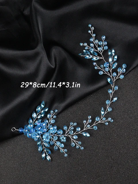 Fascia Per Capelli Da Sposa Con Cristalli - Tiara Con Strass Per Matrimonio, Compleanni, Feste - Foto 10