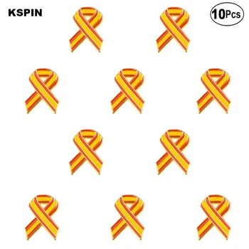 

Spain Bow Badge Lapel Pin Flag badge Brooch Pins Badges 10Pcs a Lot