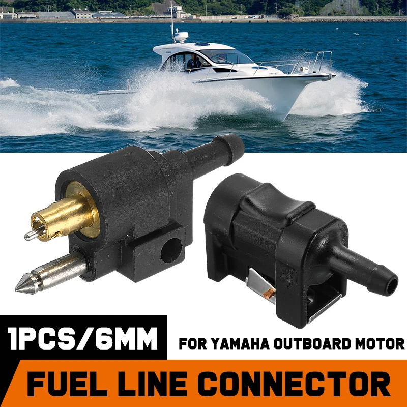 Outboard Engine Fuel Line Connector Fits 1/4" Hose Line For Yamaha Universal Fuel Pipe Socket