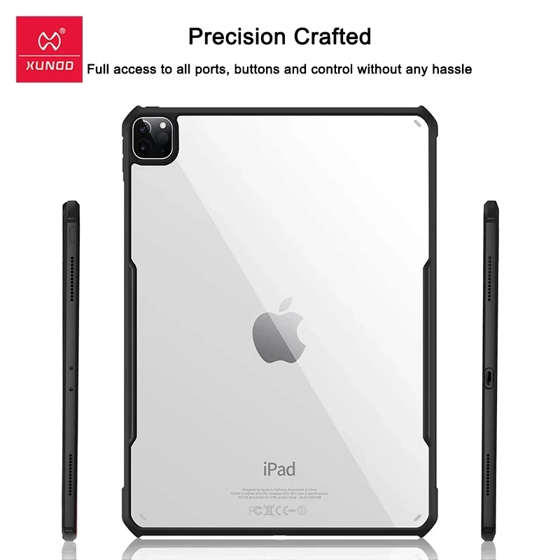 Чехол для планшета iPad Pro 11 12.9 чехол 2021 2020,Xundd подушка безопасности Противоударная задняя прозрачная крышка для iPad Pro 11 12,9 2021 чехол (art.: 3920bb2e76362) - 3920bb2e76362