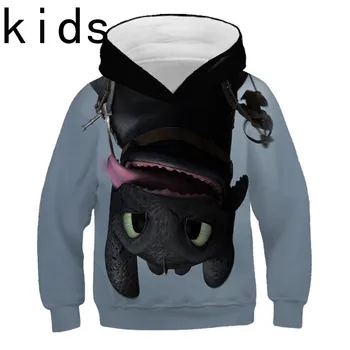 

How To Train Your Dragon 3D Printed Hoodies girl/boy Fashion Hooded Sweatshirts 2019 Hot Sale Casual Street wear Clothes Custom