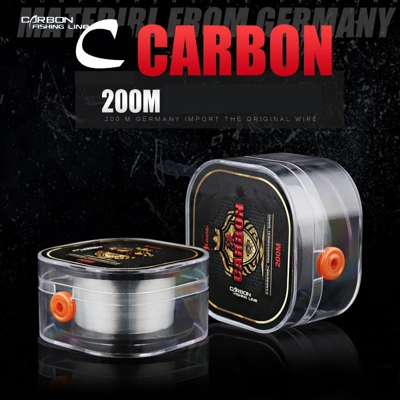 

200m High Strength German Material Carbon Fishing Line Transparent Feeder Fly Accessories Tool Pesca Peche Carp Fish Nylon rope