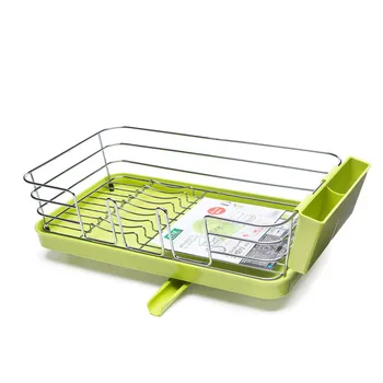

Kitchen Dishes Do Not Rust Leach Ing Large-capacity Double-layer Chopsticks Tableware Sink Storage Rack