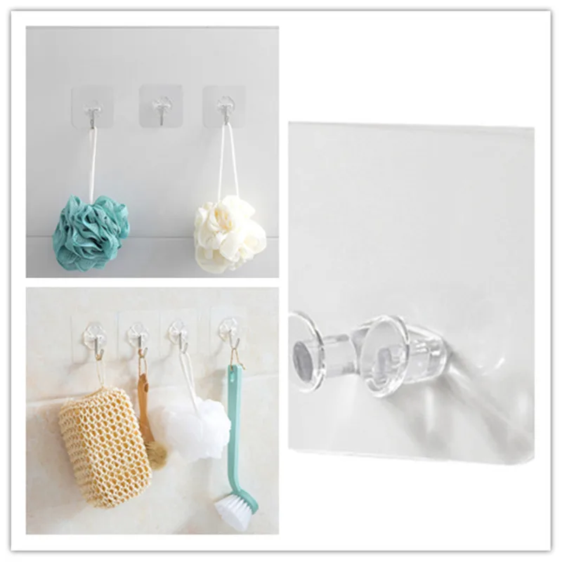 

Hot Sale Perforated Transparent Plug Hook Plastic Traceless Power Supply Hook Socket Wire Nail Free Bracket Hanging