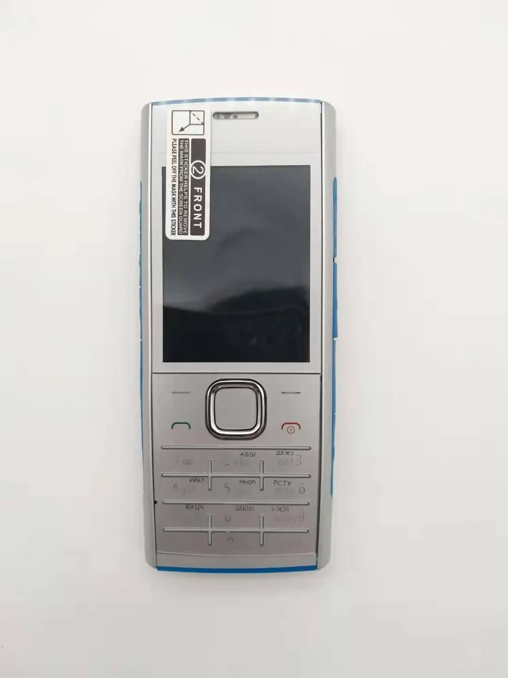 Blue on Silver Unlokced Nokia X2 X2-00 Bluetooth FM JAVA 5MP разблокированный мобильный телефон с английской/русской/Иврит/Арабской клавиатурой - Цвет: Blue on Silver