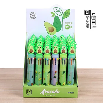 

1pcs/1lot Kawaii Ball pen 12color Avocado Ballpoint Pens School Stationery Writing Supplies Office Supplies