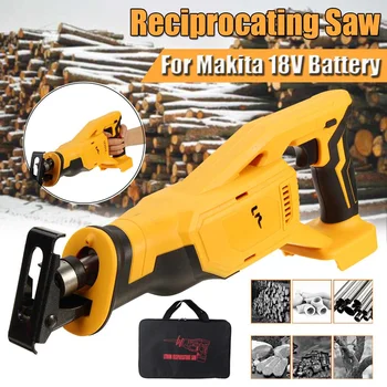 

Electric Cordless Reciprocating Saw 18V 32mm Woodworking Cutter Metal Cutting Tool Crank Electric Saw for Makita 18V Battery