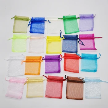 

50pcs Organza Jewellery Bag Pouches 9x12cm Jewelry Packaging Display Drawstring Organza Bags Packaging For Jewelry Packaging Bag