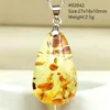 Natural Yellow Piebald Amber Necklace Pendant Flower Rare Inclusion Fashion Gemstone Women Men Crystal Healing AAAAA ► Photo 2/6