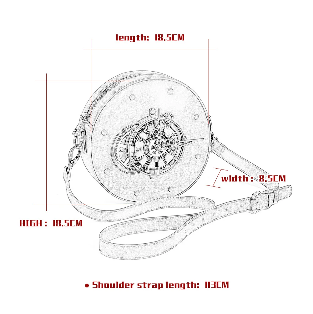 Norbinus, Стимпанк Мото& Байкер, сумки на плечо, женские круглые сумки, Готическая сумка-мессенджер через плечо, Женская винтажная сумка с верхней ручкой