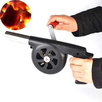 

Portable Barbecue Grill Blower Industrial Grade Household Fire Cranked Blowing Electric Hair Dryer Power Camping BBQ Tools