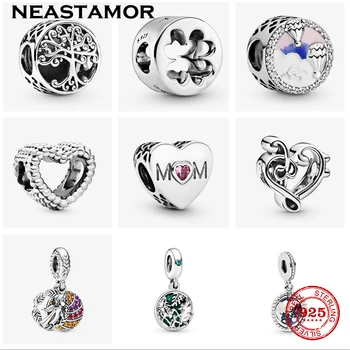 

2020 spring's New Round Silver colour family is where love grows Charm fit Original Pandora Bracelets Women DIY Jewelry