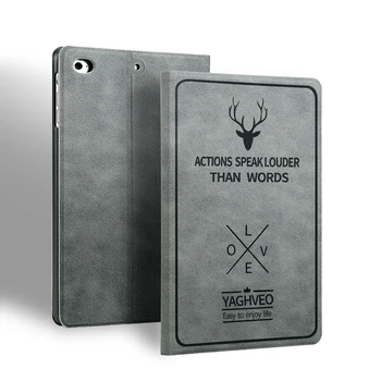 

Smart Case for IPad 2018 2017 9.7 Retro Coque Cover Deer pattern Shockproof Smart Awake Sleep Stand Cartoon Protective Case