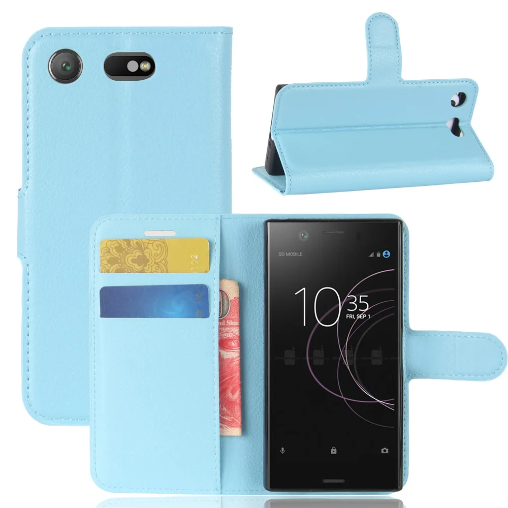 Чехол для телефона для sony Xperia XZ1 Компактный флип PU кожаный чехол силиконовый чехол для sony XZ1C кошелек смартфон Чехол Coque Funda