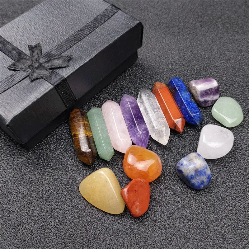 

7 Chakra Energy Stone Healing Stone Mother's Day Gift Set Meditation Stone Yoga Amulet Gift Boxed Home Decoration Accessories
