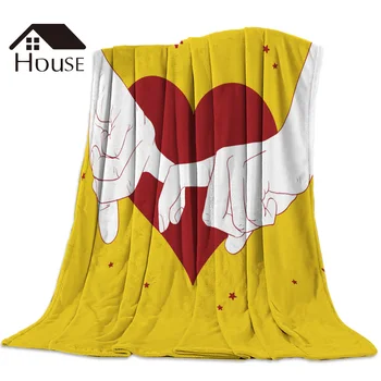

Love Stars Hand Throw Blanket Soft Comfortable Velvet Plush Blankets Warm Sofa Bed Sheets