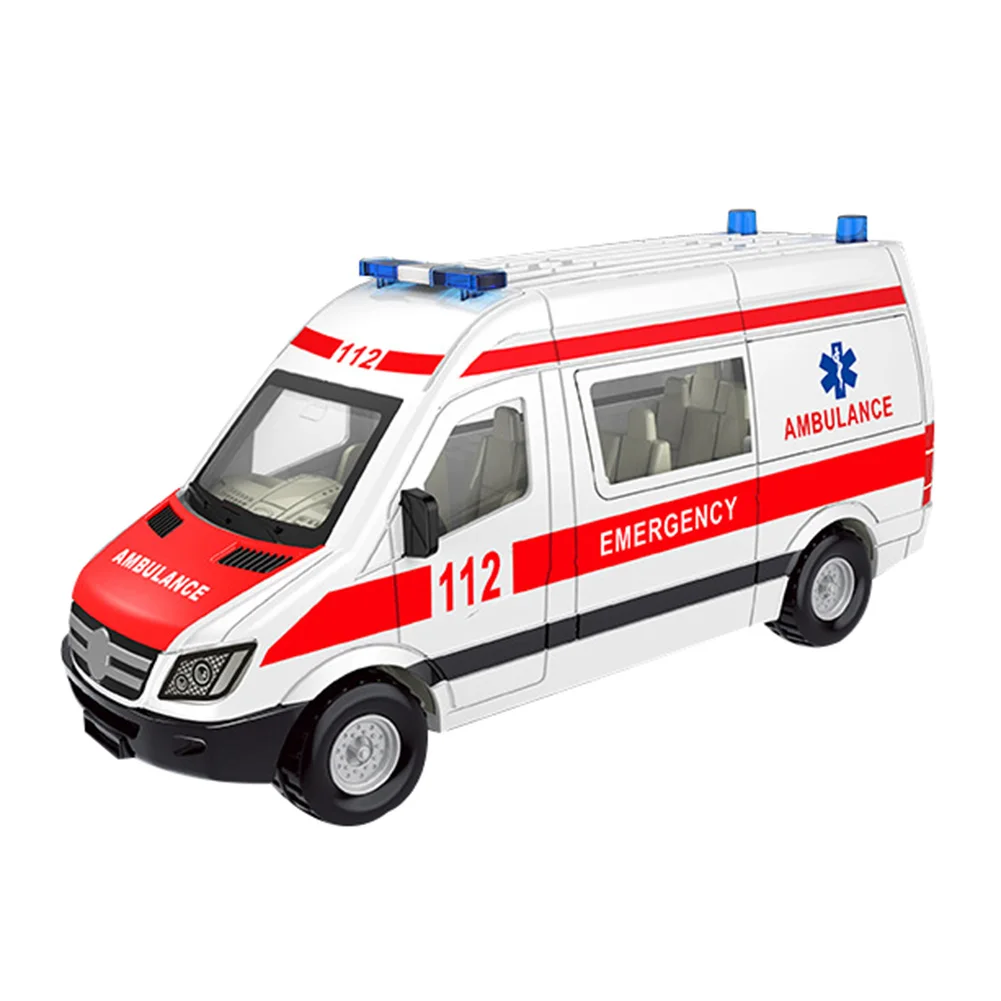 1Pcs Mini Simulation Special Police Rescue Vehicle Diecast Rescue Ambulance Police Car Pull Back Model Development Boy Kids Toys