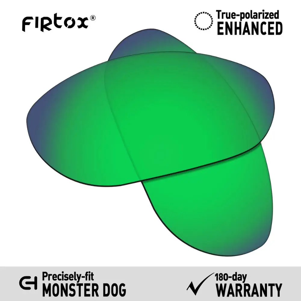 Green-Polarized Firtox настоящие поляризованные Сменные рассеиватели UV400 для солнцезащитных очков-солнцезащитных очков с изображением собаки-монстра Окли(Только Совместимые линзы)-несколько цветов - Цвет линз: Green-Polarized