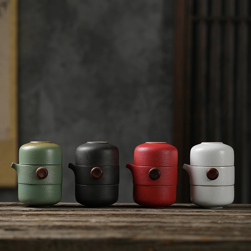 LUWU Японский керамический заварочный чайник gaiwan чайные чашки ручной работы портативный путешествия Офис чайный набор Посуда для напитков