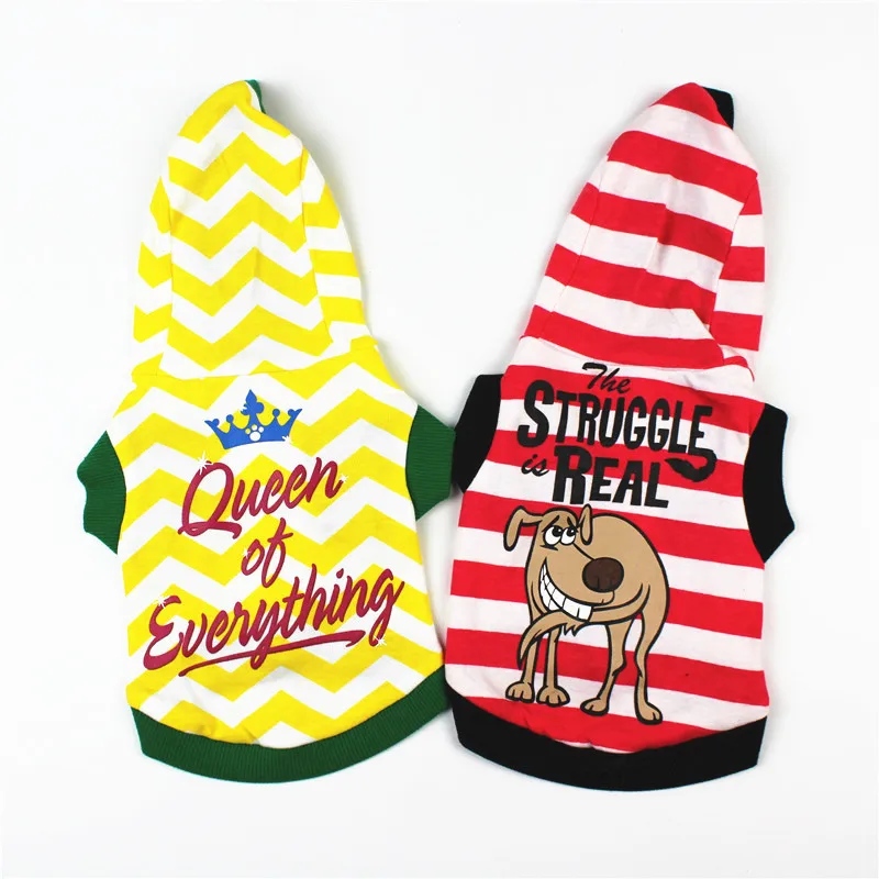 Одежда для собак толстовка с капюшоном Классическая симпатичная футболка кошек