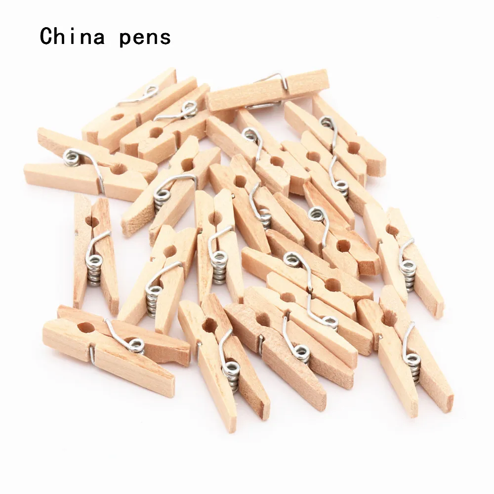 Wooden Clips 2.5mm 3.5mm 4.5mm 6.0mm 7.2mm Photo Clips Clothespin Craft Decoration School Office clips wooden clips