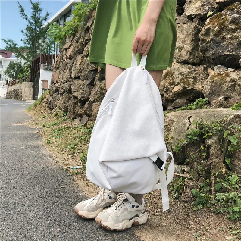 

Korean-style Casual Canvas Backpack Travel Bag Middle School Students School Bag Groups INS huo bao kuan