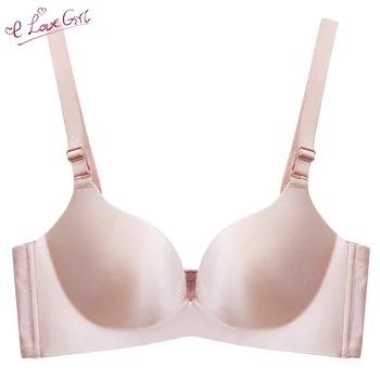 

E lovegirl Beautiful Back 3/4 Cup Natal Year Red Bra New Product Without Steel Ring One-piece Smooth Gathered Sexy Seamless Bra