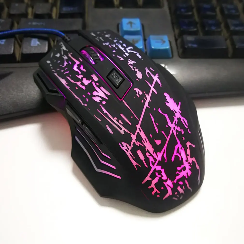 5500 dpi игровая мышь 7 светодиодный проводной USB оптическая для Pro Gamer est|Мыши| |