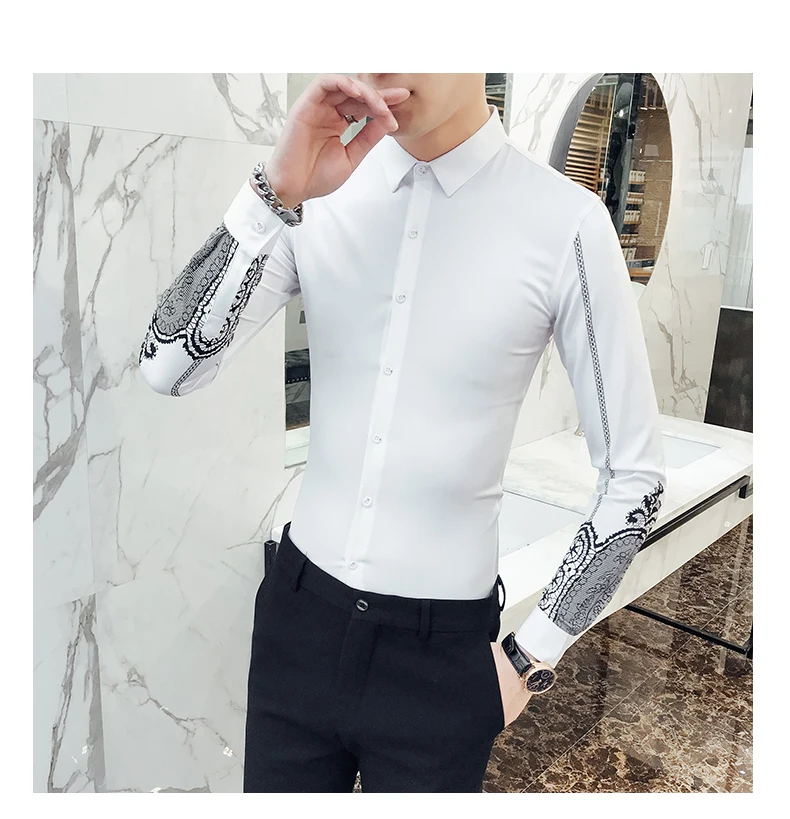 Сорочка мужская одежда, зимние рубашки Slim Fit Гавайская Юбка с принтом рубашка с длинными рукавами Для мужчин Blusa Masculina Camisetas утолщенный дизайн