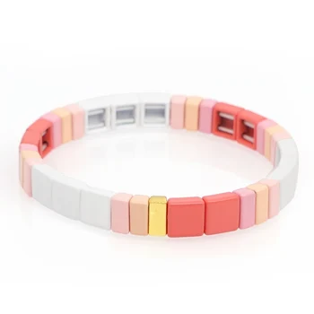 

Shinus Trendy Bracelets For Women Enamel Tile Beads Bracelet Women Fashion Handmade Pulseras Mujer 2020 New Pulseras Jewelry