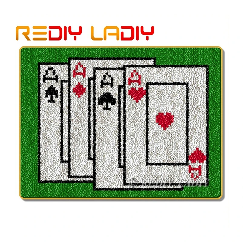 Набор крючков с защелкой вязаный ковер карточка для покера акриловая пряжа