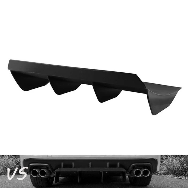 Универсальный черный спойлер 22 &quotx 12&quot ABS задний бампер 4 ребра изогнутый