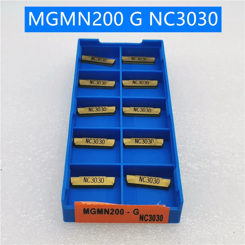 10 шт. MGMN200 G NC3030 Карбид вставки канавок режущие инструменты CNC токарный инструмент для резки металла пластины токарные долото