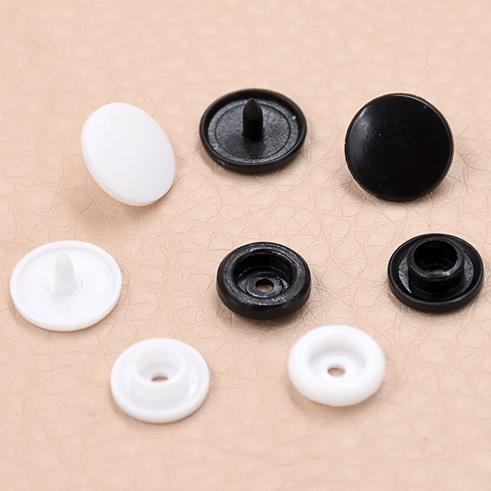 

100 Set Plastic Resin Press Stud Cloth Diaper.Button Fastener Snap. mold for buttons.T3 T5 T8 Clothes White black Buttons.