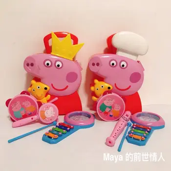 

Genuine Peppa Pig 2019 New princess Peppa's Storage box Chief's portable suitcase Musical Combination Instrument children Toy